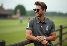 Polo Ralph Lauren : pourquoi choisir le modèle numéro 3 ? Homme en polo avec numéro 3 sur un terrain de polo